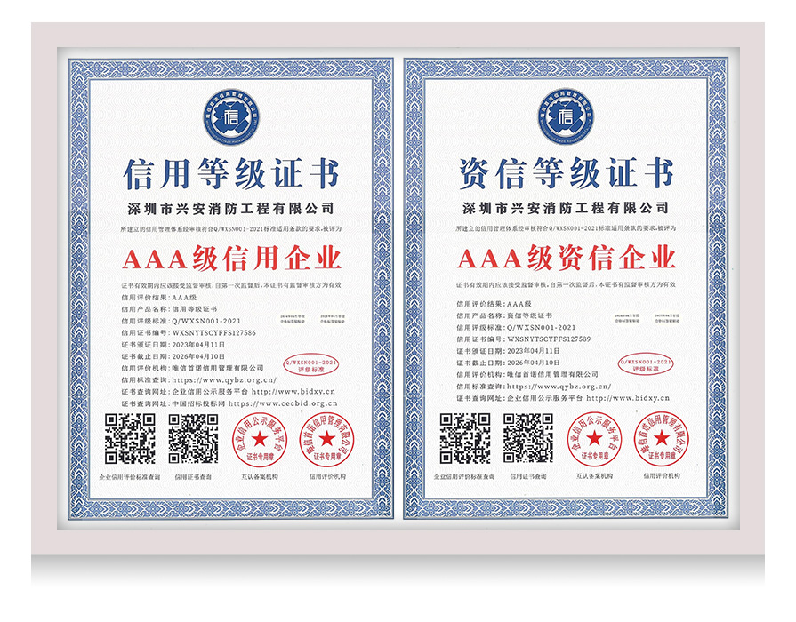 资信等级AAA级证书
