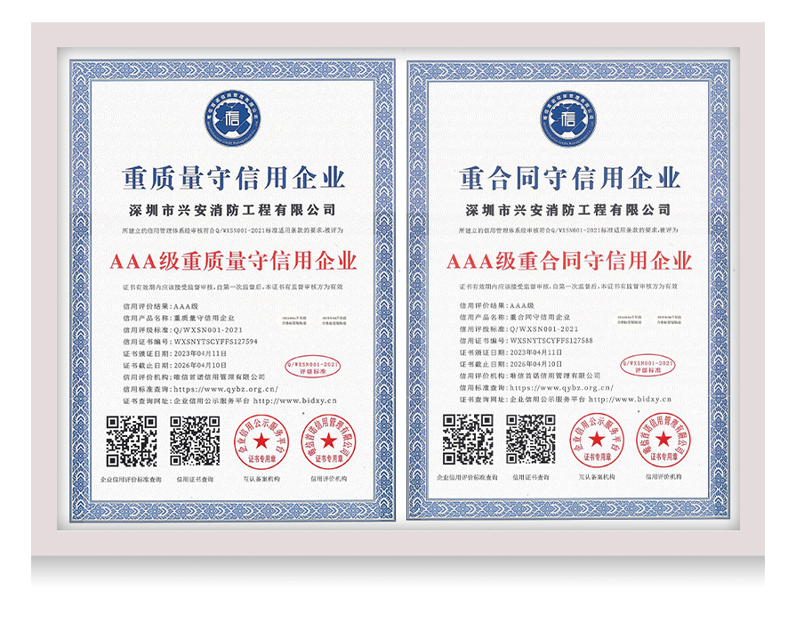 重合同守信用证书